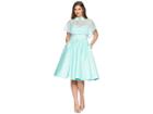 Unique Vintage Luna Swing Dress Mesh Capelet (mint) Women's Dress