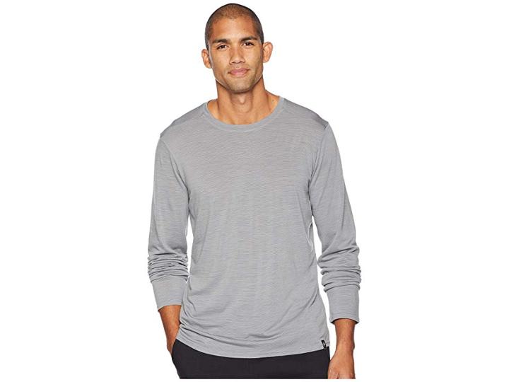 Smartwool Merino 150 Pattern Long Sleeve (light Gray) Men's Clothing