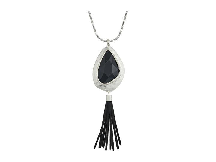 The Sak Tassel Pendant Necklace 28 (black/silver) Necklace
