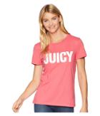 Juicy Couture Track Juicy Gothic Studs Short Sleeve Tee (claret Red) Women's T Shirt