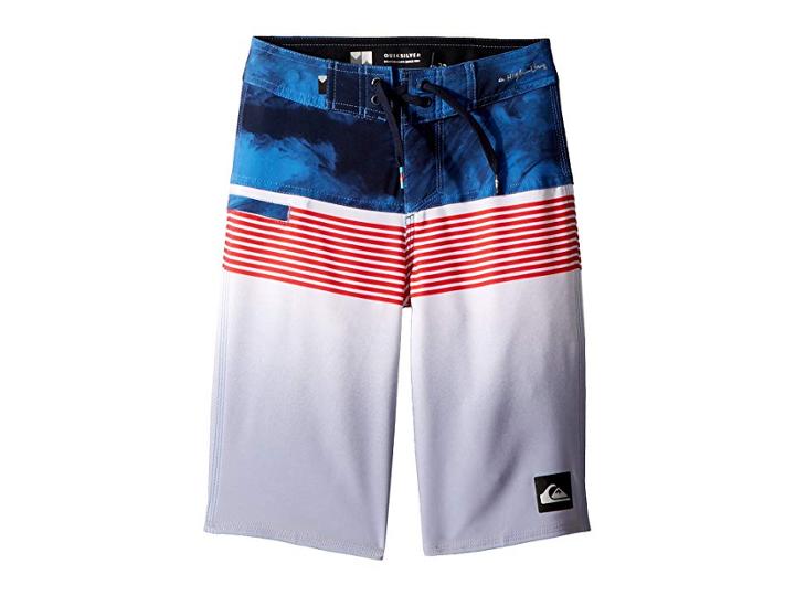 Quiksilver Kids Highline Lava Division Boardshorts (big Kids) (white) Boy's Swimwear