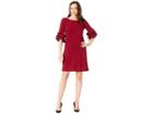 Gabby Skye Ruffle Sleeve Dress (garnet/black) Women's Dress