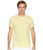 Lacoste Short Sleeve Pima Crew Neck Tee (yellow) Men's T Shirt