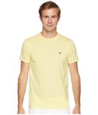 Lacoste Short Sleeve Pima Crew Neck Tee (yellow) Men's T Shirt