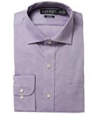 Lauren Ralph Lauren Slim Fit No-iron Cotton Dress Shirt (dark Magenta/white) Men's Long Sleeve Button Up