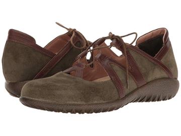 Naot Timu (oily Olive Suede/toffee Brown Leather) Women's Shoes