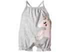 Mud Pie Unicorn Sleeveless Bubble (infant) (gray) Girl's Jumpsuit & Rompers One Piece