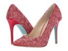 Blue By Betsey Johnson Clair (red Satin) High Heels