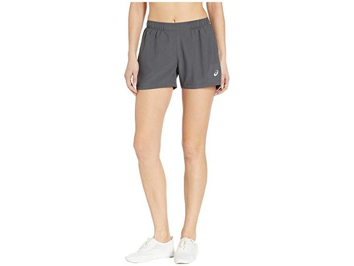 Asics Run Silver 4 Shorts (dark Grey) Women's Shorts