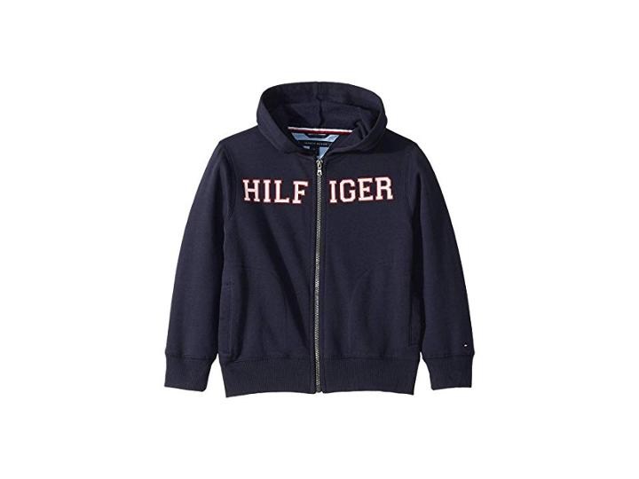 Tommy Hilfiger Kids Hilfiger Chest Hoodie (toddler/little Kids) (swim Navy) Boy's Sweatshirt