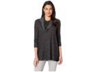 Alexander Jordan Cowl Neck Hacci Top W/ Split Side Seams (black) Women's Clothing