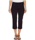 Jag Jeans Petite Petite Peri Straight Pull-on Twill Crop In Black (black) Women's Jeans