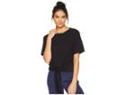 7 For All Mankind Tunnel Front Tee W/ Back Tab (black) Women's T Shirt