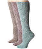 Merrell Stowe Knee High Socks 3-pair Pack (multi) Women's Crew Cut Socks Shoes