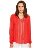Ariat Shawna Top (high Risk Red) Women's Long Sleeve Pullover