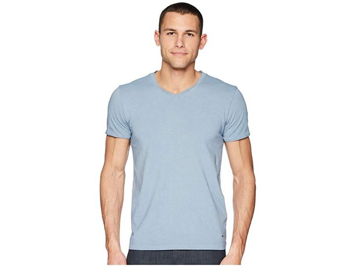 Boss Orange Trace V-neck Tee (light Blue) Men's T Shirt