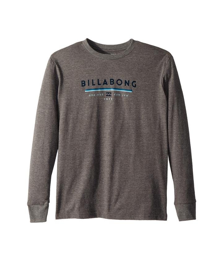Billabong Kids Unity Long Sleeve T-shirt (big Kids) (dark Grey Heather) Boy's T Shirt