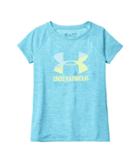 Under Armour Kids Ua Novelty Big Logo Short Sleeve Tee (big Kids) (blue Shift/blue Infinity/quirky Lime) Girl's T Shirt
