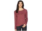 Roxy Chasing You Long Sleeve Top (tawny Port Heather) Women's Clothing