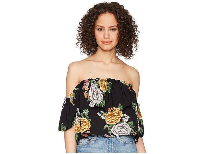 Bishop + Young Enchanted Garden Crop Top (enchanted Garden) Women's Clothing