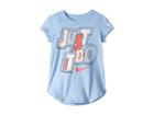 Nike Kids Jumble Just Do It Scoop Short Sleeve T-shirt (little Kids) (aluminum) Girl's Clothing