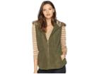 Jack By Bb Dakota Hey-ya Microfiber Vest With Fur Lined Hood (olive Night) Women's Vest