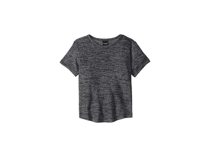 Superism Extra Soft Short Sleeve Scalloped Bottom Landon Knit Tee (toddler/little Kids/big Kids) (charcoal) Boy's T Shirt