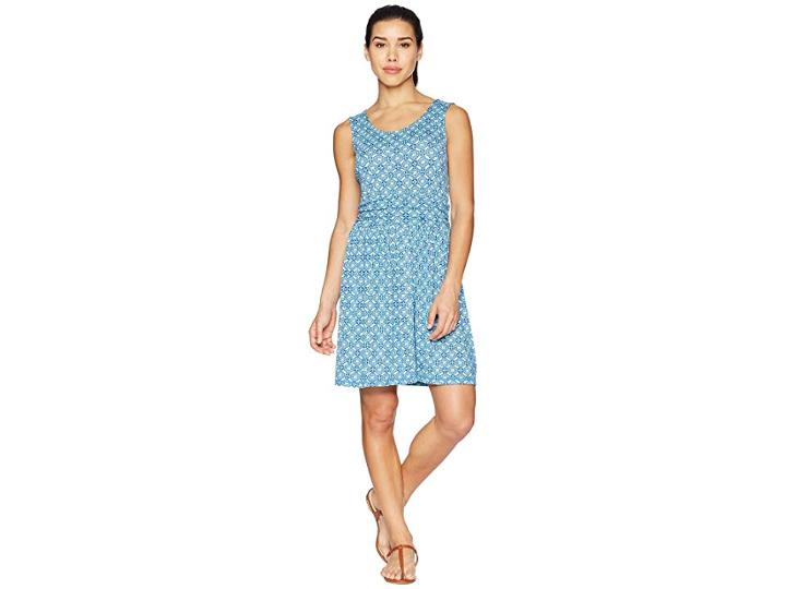 White Sierra Tangier Odor Free Printed Dress (aqua) Women's Dress