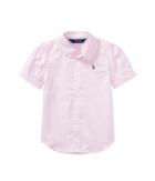 Polo Ralph Lauren Kids Solid Oxford Shirt (toddler) (deco Pink/blue Multi Pony Player) Girl's Short Sleeve Button Up