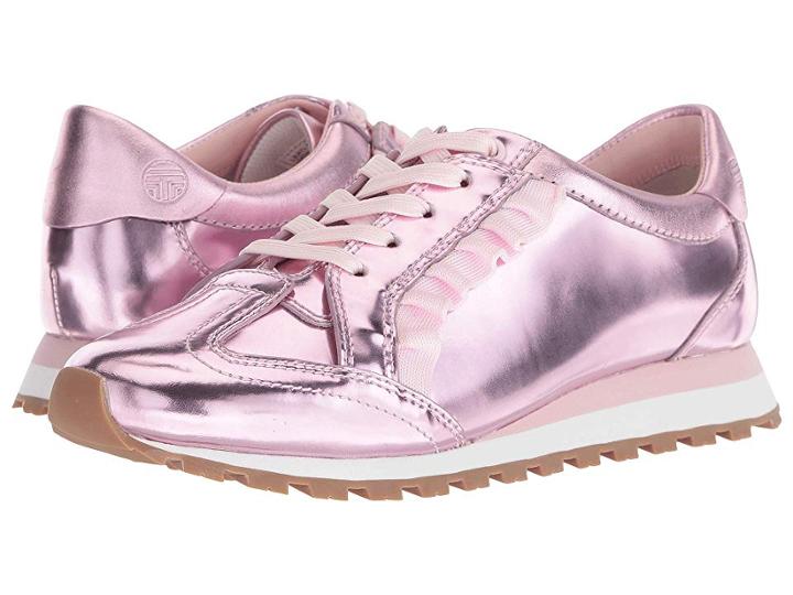 Tory Sport Ruffle Trainer (cotton Pink/cotton Pink/cotton Pink) Women's Shoes