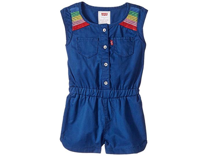 Levi's(r) Kids Romper (toddler) (vivid Cobalt) Girl's Jumpsuit & Rompers One Piece