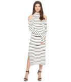 Splendid Dune Stripe Envelope Dress (white/black) Women's Dress