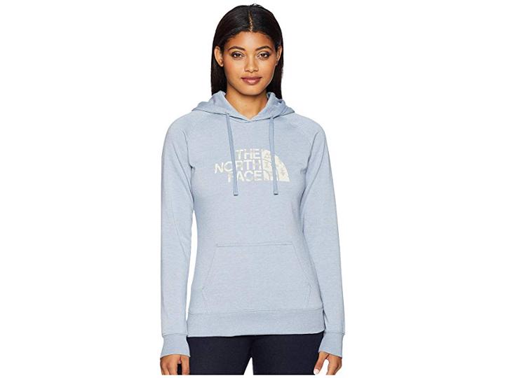 The North Face Half Dome Pullover Hoodie (gulf Blue Heather/vintage White Aztec Print) Women's Sweatshirt