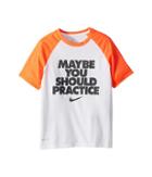 Nike Kids Dry Legend Should Practice Tee (little Kids/big Kids) (white/hyper Crimson/dark Grey) Boy's T Shirt