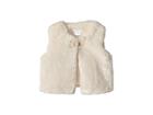 Chloe Kids Sleeveless Faux Fur Cardigan (infant) (ivory) Girl's Sweater