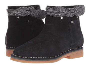 Hush Puppies Catelyn Bow Boot (black Suede) Women's Dress Pull-on Boots