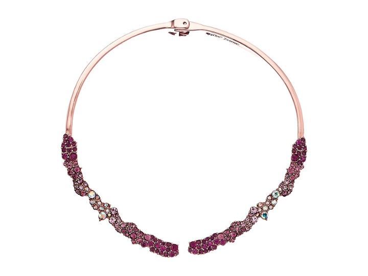 Betsey Johnson Pink Hinge Collar Necklace (pink) Necklace
