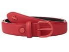 Lacoste L.12.12 Pique Pvc Belt (high Risk Red) Women's Belts