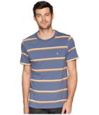 Volcom Sheldon Crew Short Sleeve Knit Top (deep Blue) Men's Clothing