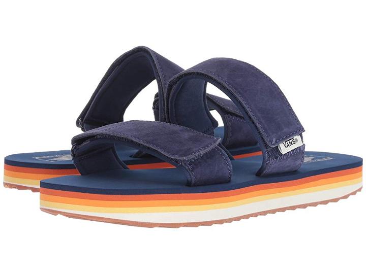 Vans Cayucas Slide Platform (retro Rainbow) Women's Sandals