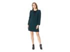 Cece Long Sleeve Puffed Dress W/ Neck Tie (deep Spruce) Women's Dress
