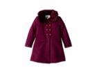 Janie And Jack Faux Fur Double Breasted Coat (toddler/little Kids/big Kids) (burgundy) Girl's Coat