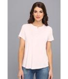 Nydj Pleat Back Knit Top (powder Pink 2) Women's T Shirt