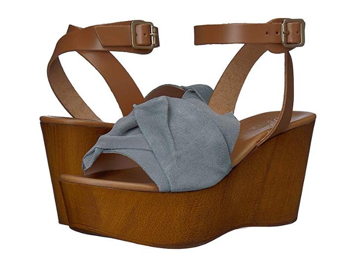 Seychelles Deep Breath (light Blue Suede) Women's Wedge Shoes