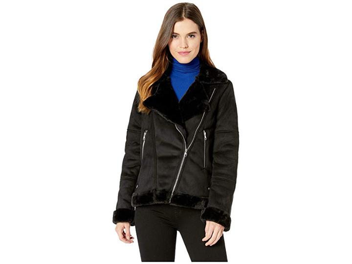 Steve Madden Pu Jacket (black) Women's Coat