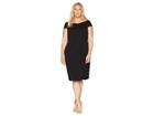 Adrianna Papell Plus Size Daphne Ottoman Sheath Dress (black) Women's Dress