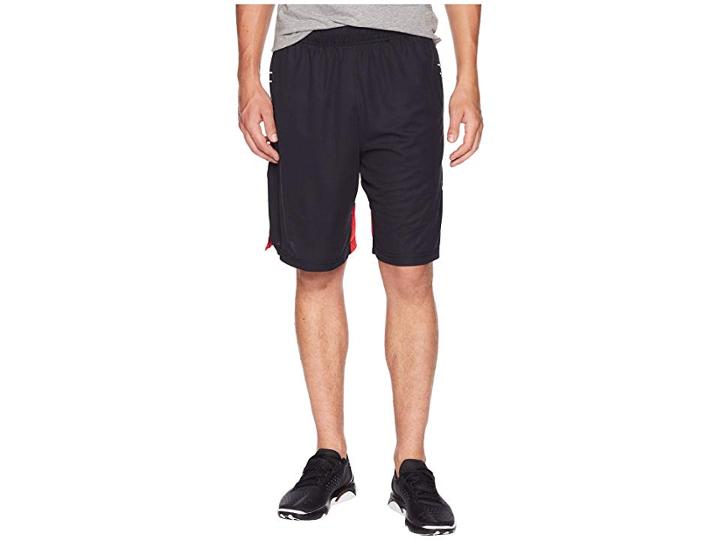 Under Armour Ua Select 9 Shorts (black/red/metallic Gold) Men's Shorts