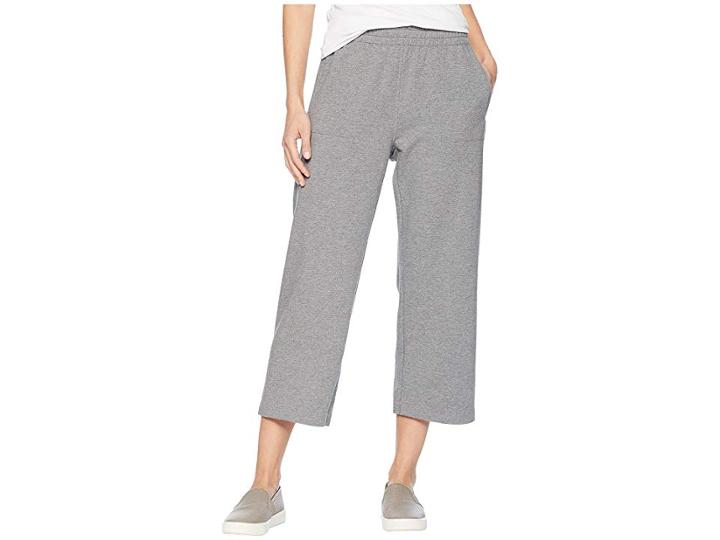 Kamalikulture By Norma Kamali Cropped Boyfriend Sweatpants (medium Heather Grey) Women's Casual Pants