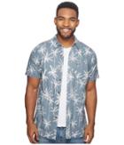 Rip Curl Palm Trip Short Sleeve Shirt (blue) Men's Clothing