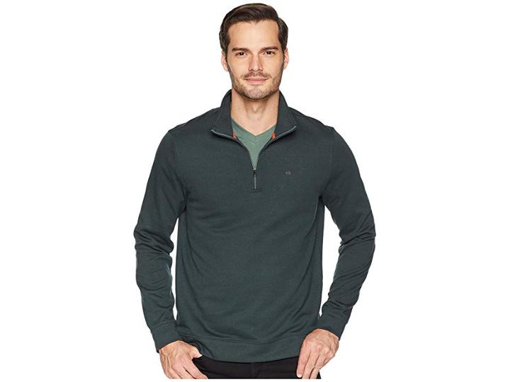 Calvin Klein The Classic 1/4 Zip (wintergreen) Men's Clothing